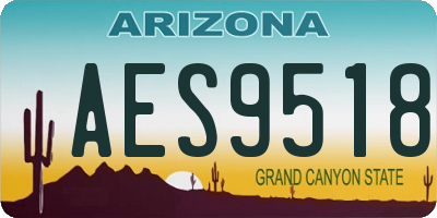 AZ license plate AES9518