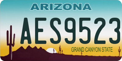 AZ license plate AES9523