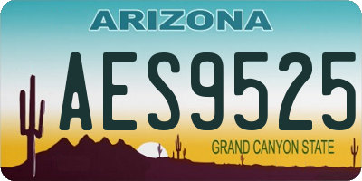AZ license plate AES9525