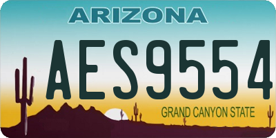 AZ license plate AES9554