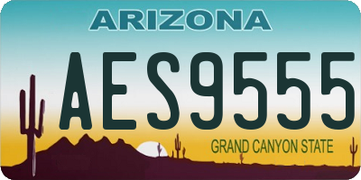 AZ license plate AES9555