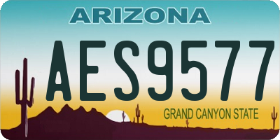 AZ license plate AES9577