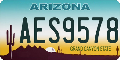 AZ license plate AES9578