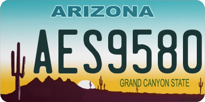 AZ license plate AES9580