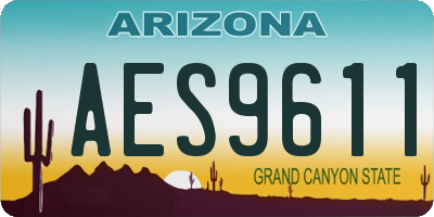 AZ license plate AES9611