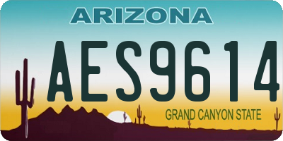 AZ license plate AES9614