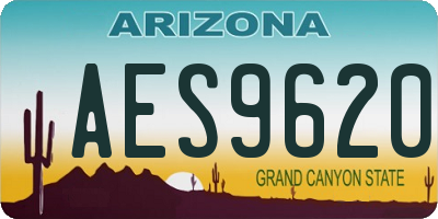 AZ license plate AES9620