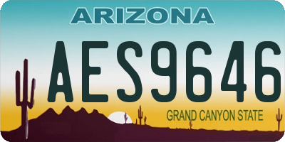 AZ license plate AES9646