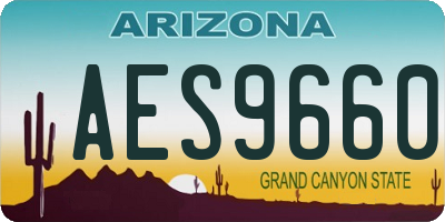 AZ license plate AES9660