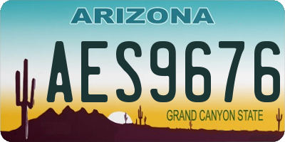 AZ license plate AES9676