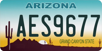 AZ license plate AES9677