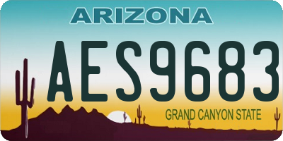 AZ license plate AES9683
