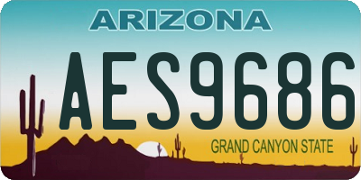 AZ license plate AES9686