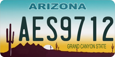 AZ license plate AES9712