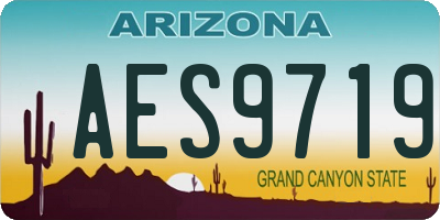 AZ license plate AES9719