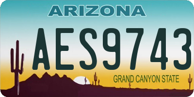 AZ license plate AES9743