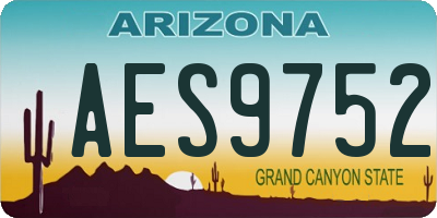 AZ license plate AES9752