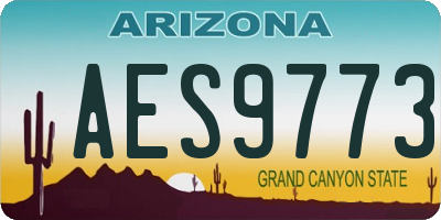 AZ license plate AES9773
