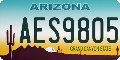 AZ license plate AES9805