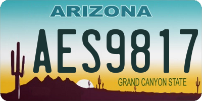 AZ license plate AES9817