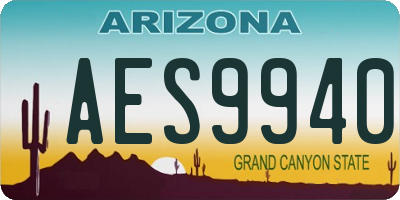 AZ license plate AES9940