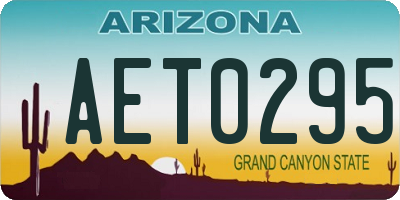 AZ license plate AET0295