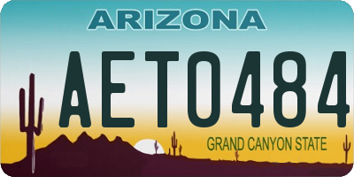 AZ license plate AET0484