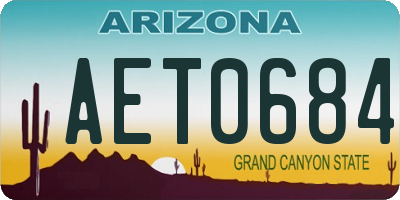 AZ license plate AET0684