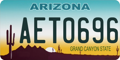 AZ license plate AET0696