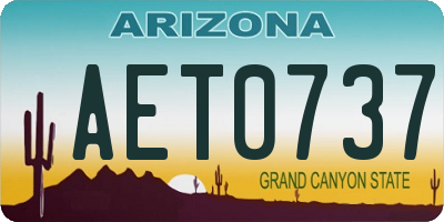 AZ license plate AET0737