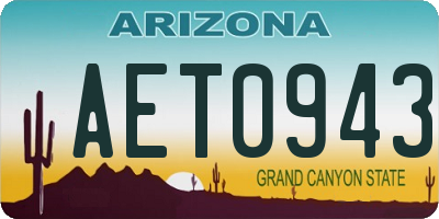 AZ license plate AET0943