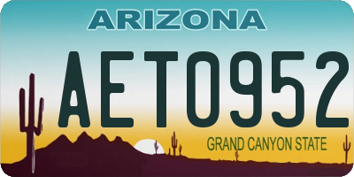 AZ license plate AET0952
