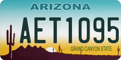 AZ license plate AET1095