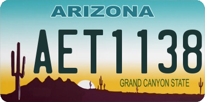 AZ license plate AET1138