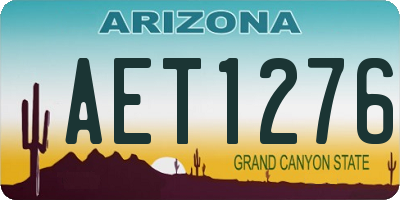 AZ license plate AET1276