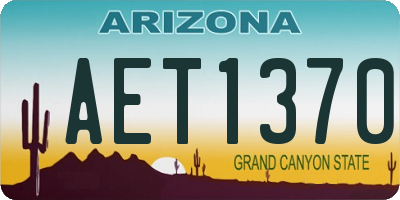 AZ license plate AET1370