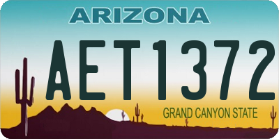 AZ license plate AET1372
