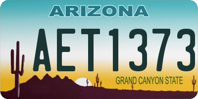 AZ license plate AET1373