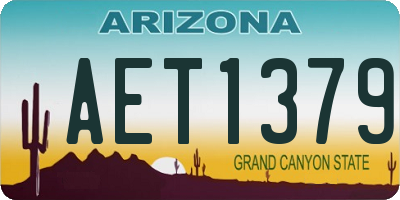 AZ license plate AET1379