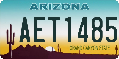AZ license plate AET1485
