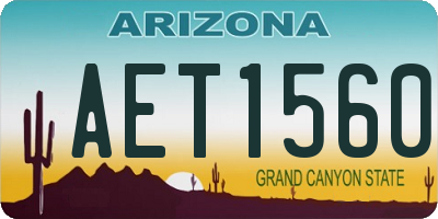 AZ license plate AET1560