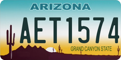 AZ license plate AET1574