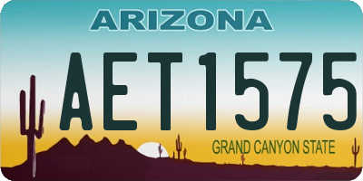 AZ license plate AET1575