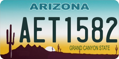 AZ license plate AET1582