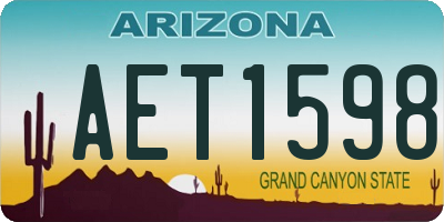 AZ license plate AET1598