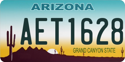 AZ license plate AET1628