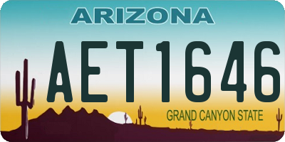 AZ license plate AET1646