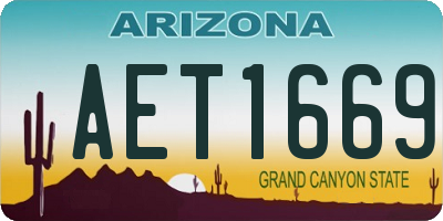 AZ license plate AET1669
