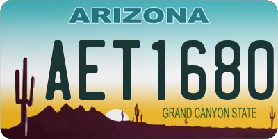 AZ license plate AET1680