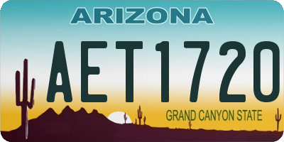 AZ license plate AET1720